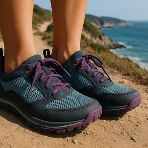 Astral Blue and Purple Athletic Shoes